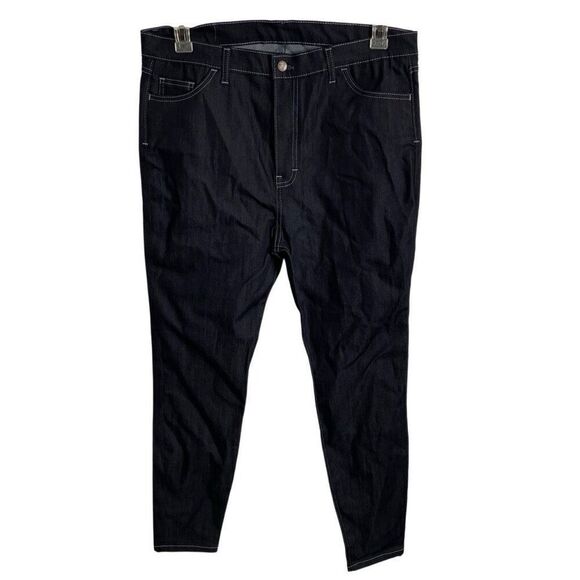 Blue Delta Jeans Womens Raw Denim Skinny 36x27 Bespoke Purple Contrast Stitch - Picture 1 of 6
